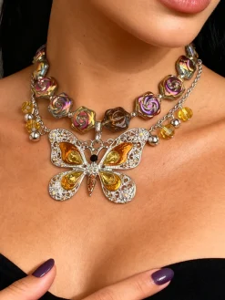 Butterfly Tassel Necklace