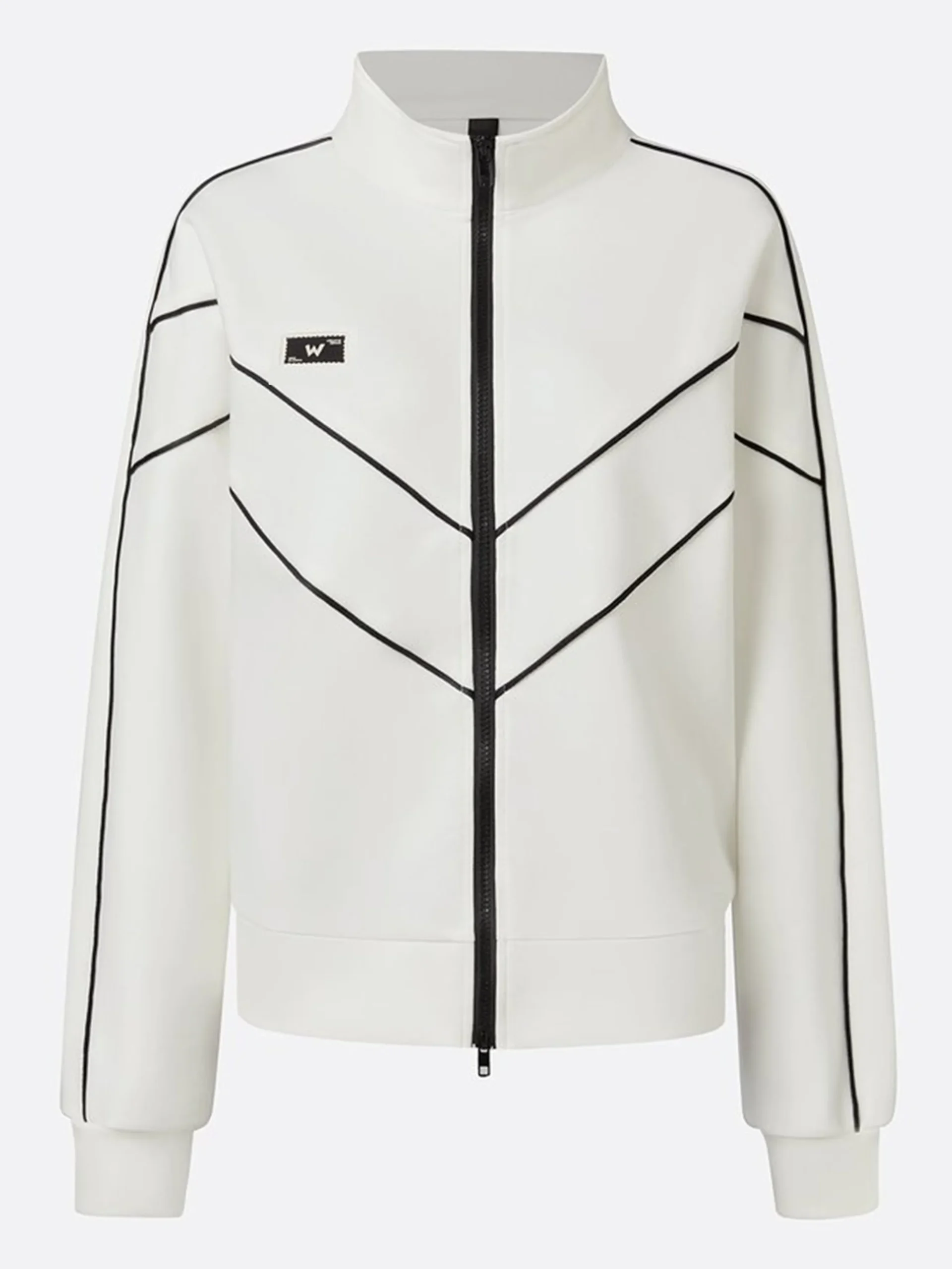 Casual Color Block Blazer Loose Stand Collar H-Line Daily Jacket