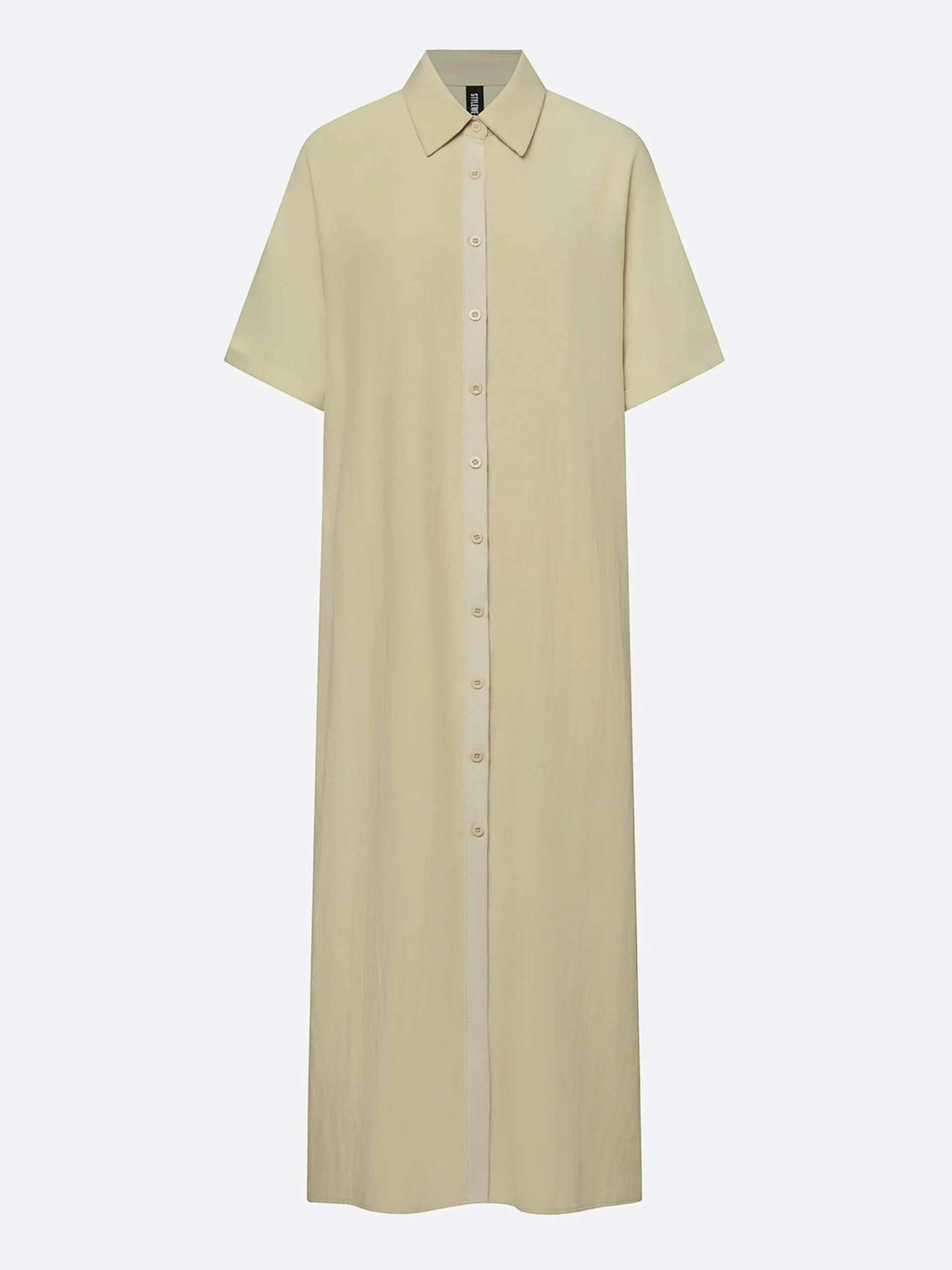 Casual Colorblock Relaxed Maxi Shirt Dress