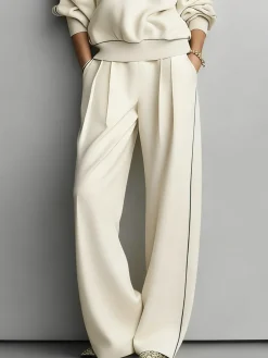 Casual Color Block Straight Pants Sweatpants & Joggers