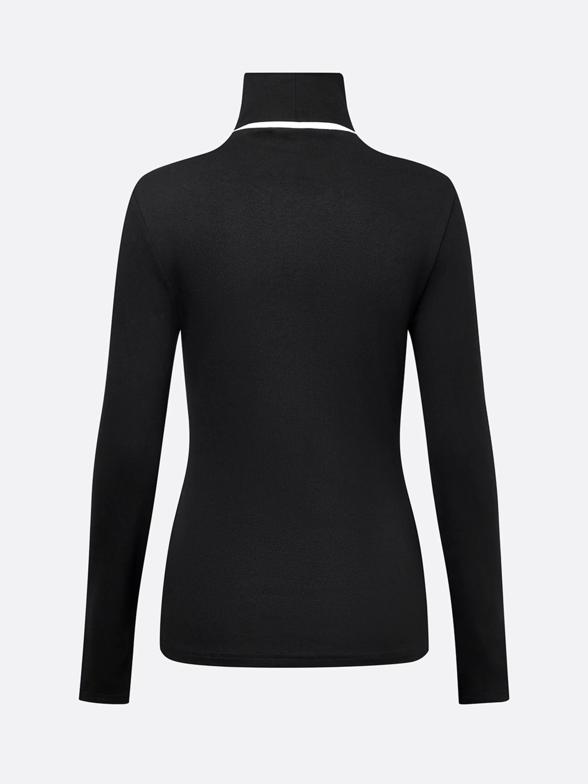 Casual Color-Block Turtleneck Tee