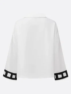 Casual Floral Printing Shawl Collar Blouse
