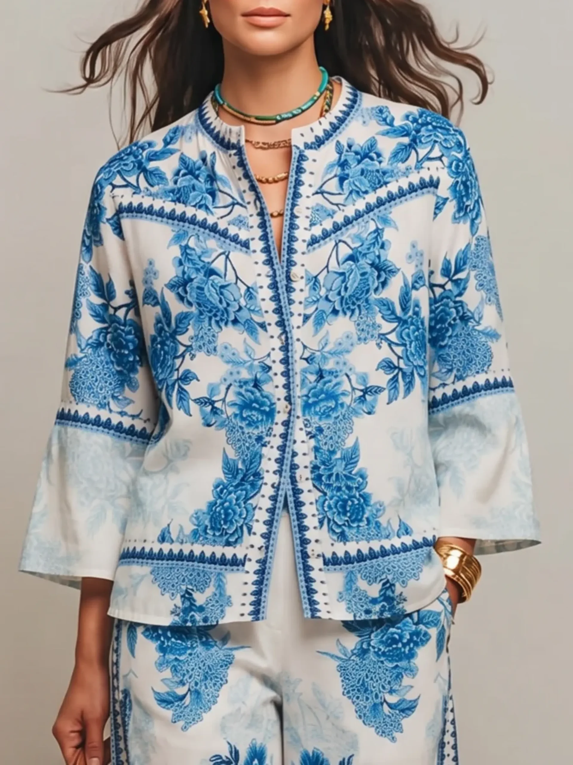 Casual Floral Printing Shirt