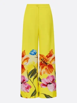 Casual Floral Printing Wide Leg Pants