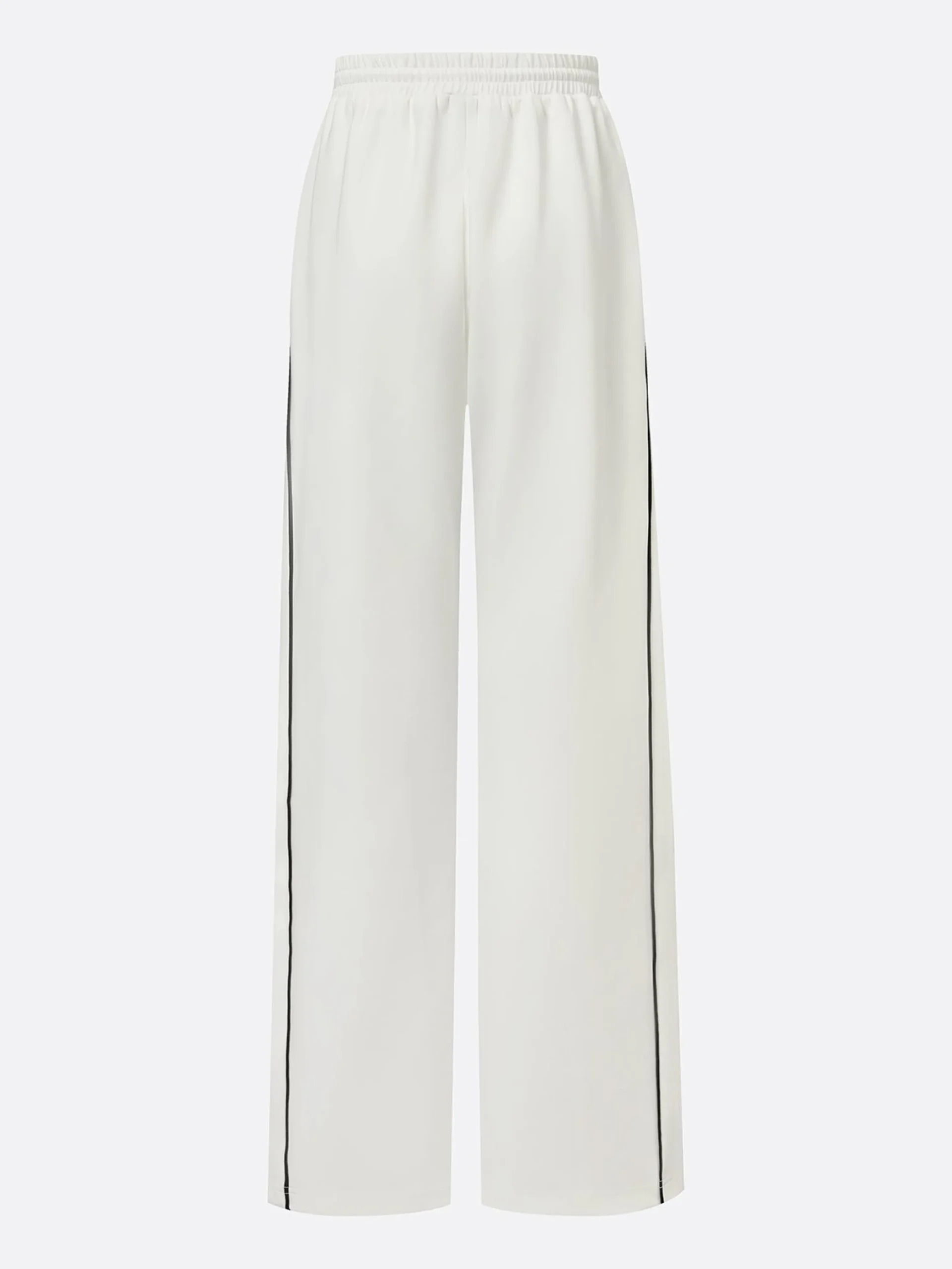 Casual High Waist Wide Leg Pants Color Block H-Line Daily Trousers