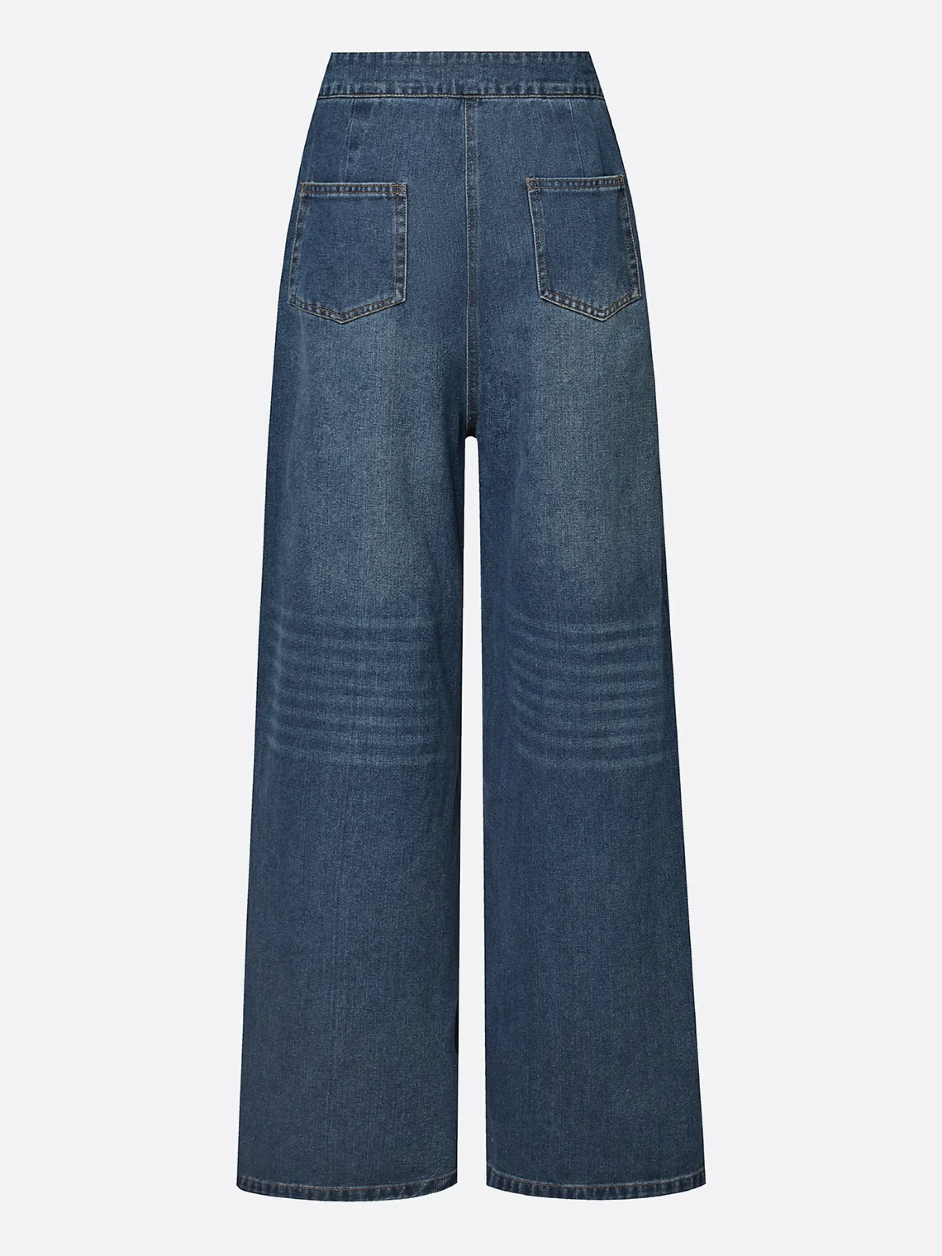 Casual Long Straight Pants H-Line Zipper Regular Fit Daily
