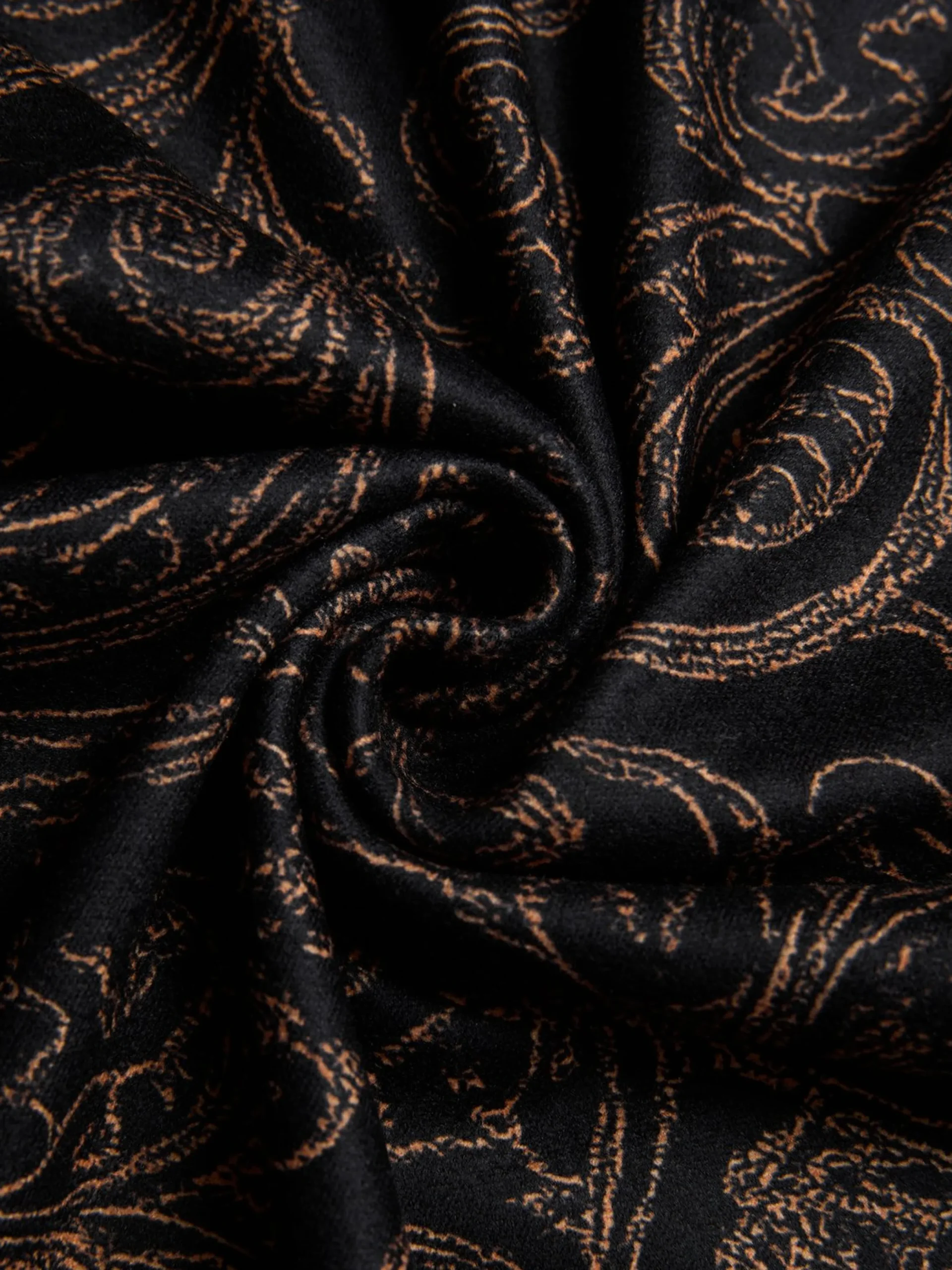 Casual Paisley Printing Turtleneck T-shirt