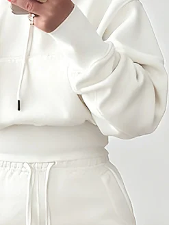 Casual Plain Raglan Sleeve Hoodie