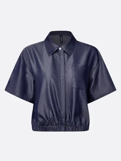 Casual Plain Shirt Collar Soft Tencel Denim Shirt