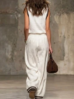 Casual Plain Straight Pants Pant