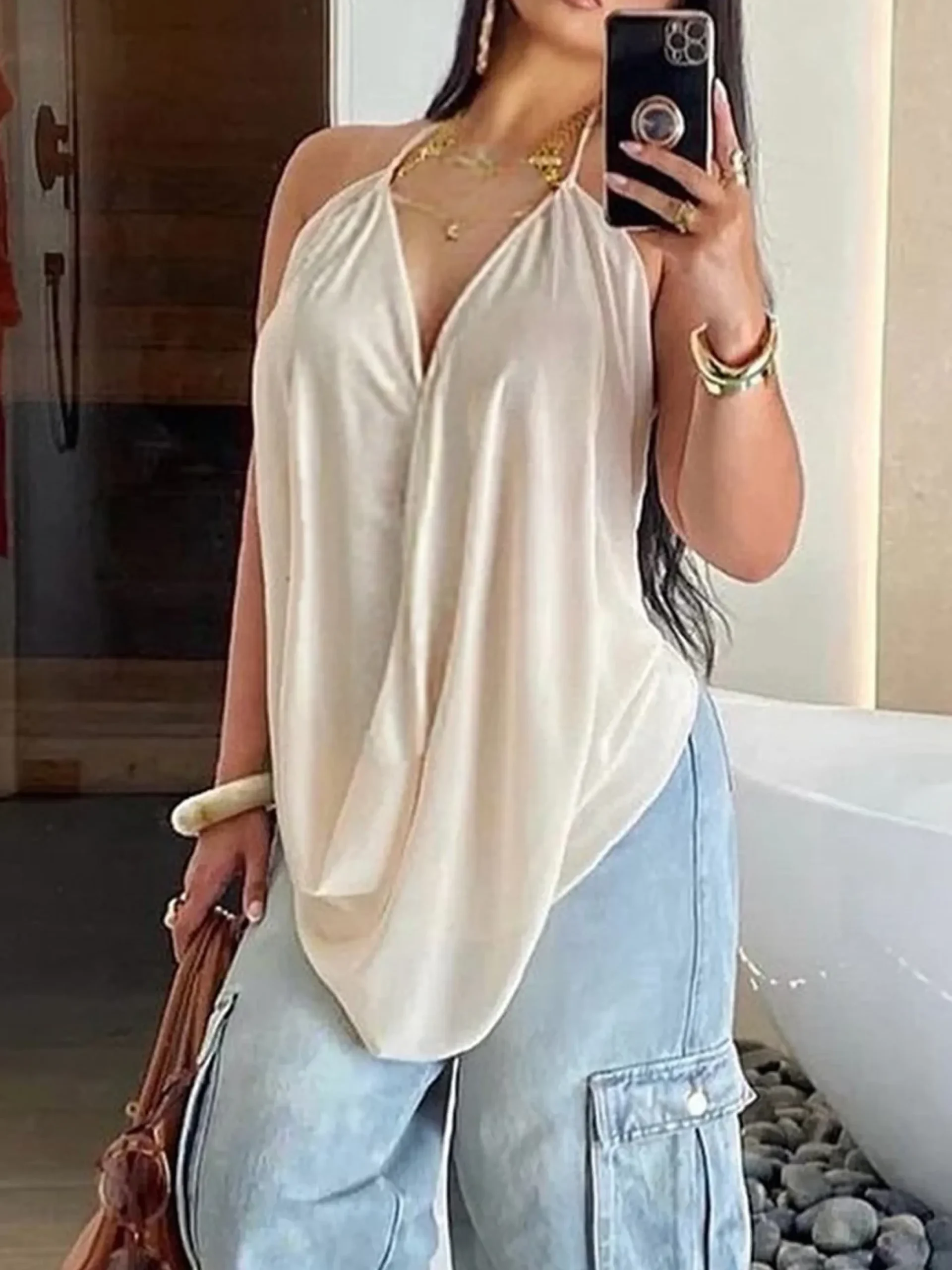 Casual Sheer Flowy Spaghetti Strap Camisole