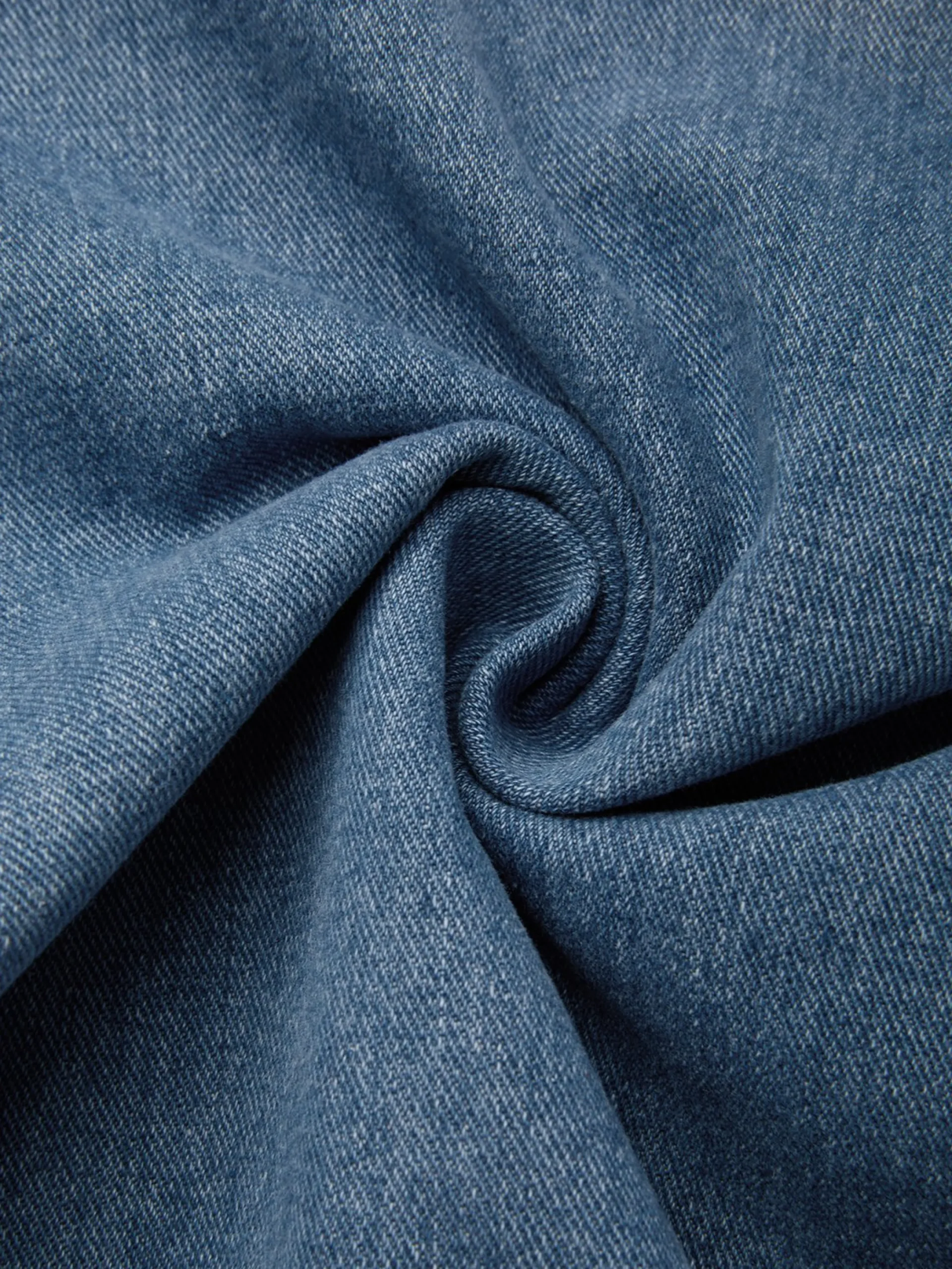 Casual Slit Plain Maxi Denim Skirt