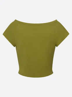 Casual Solid Boat Neck Slim Fit Tee