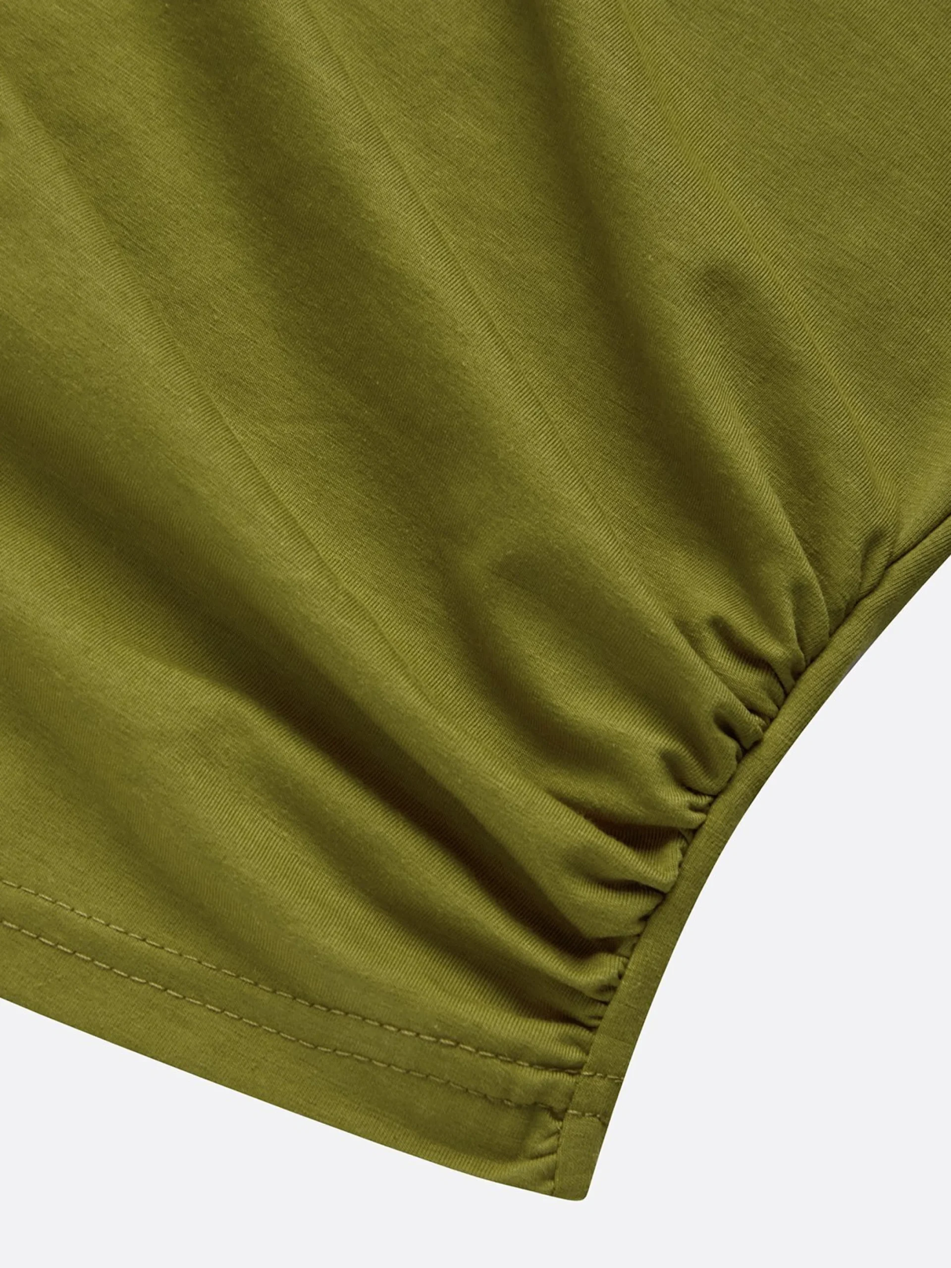 Casual Solid Boat Neck Slim Fit Tee