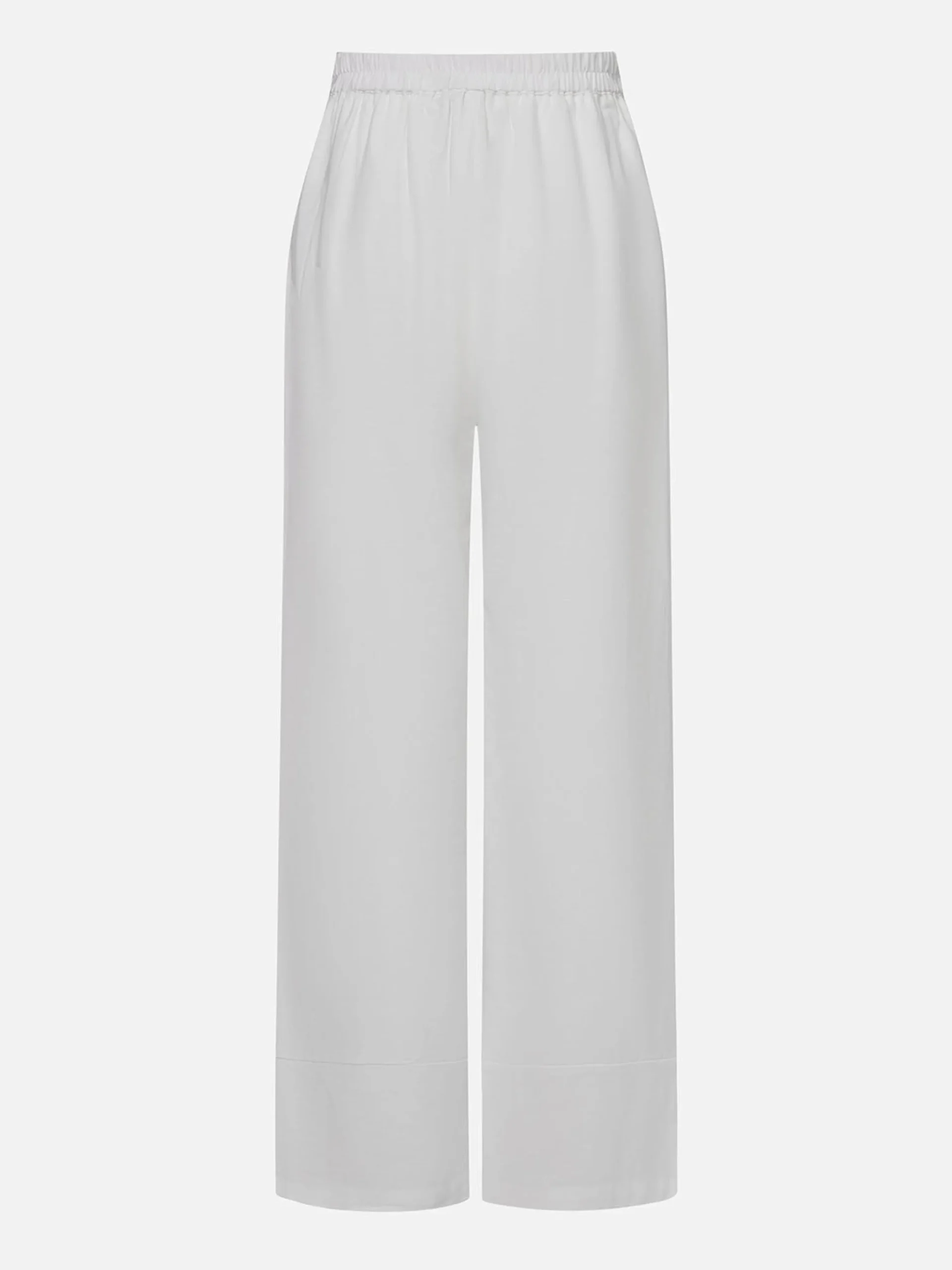 Casual Solid High Waisted H-Line Trousers