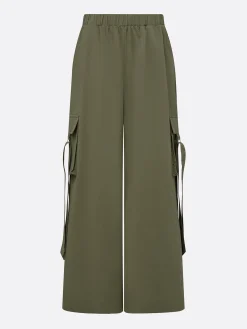Casual Solid Relaxed Cargo Pants
