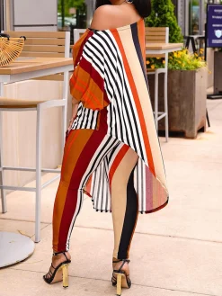 Casual Striped Printing Leggings