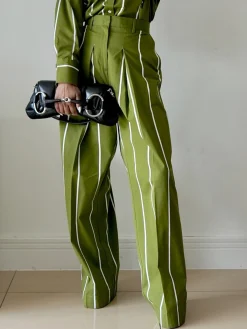 Casual Striped Printing Wide Leg Pants