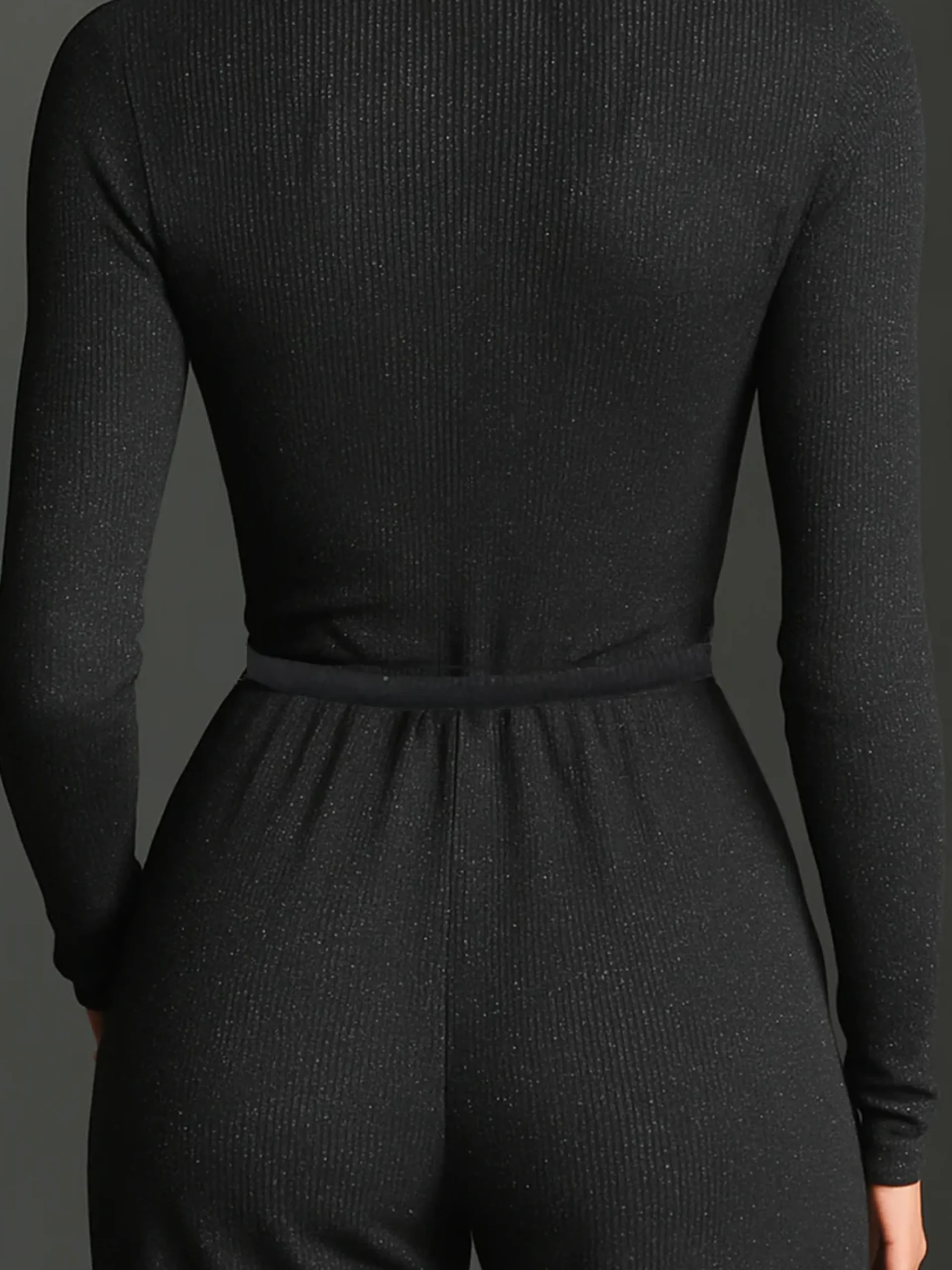 Casual Zipper Plain Mock Neck Pockets Jumpsuit