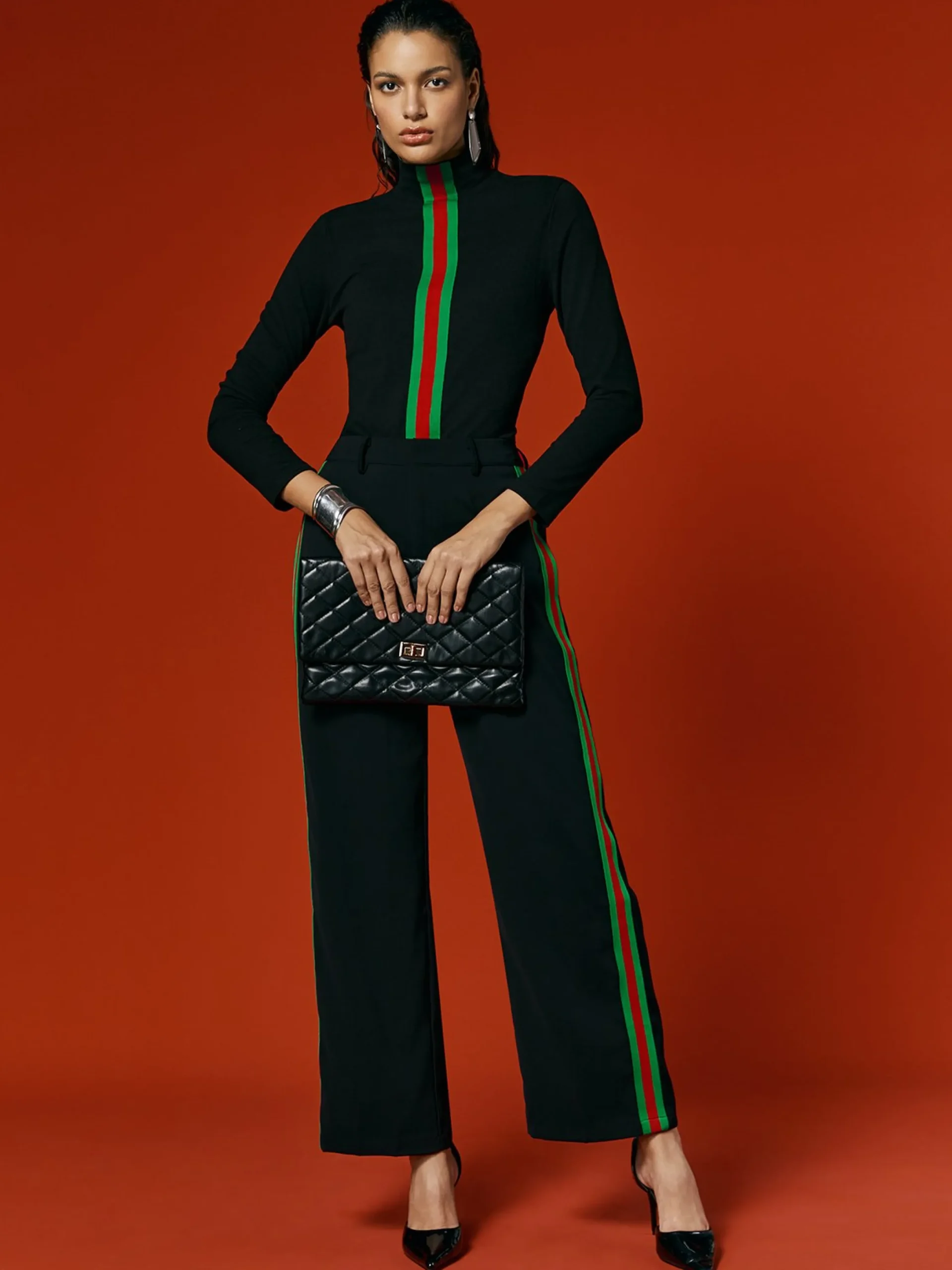 Color Block Urban Pocket Fashion Pants
