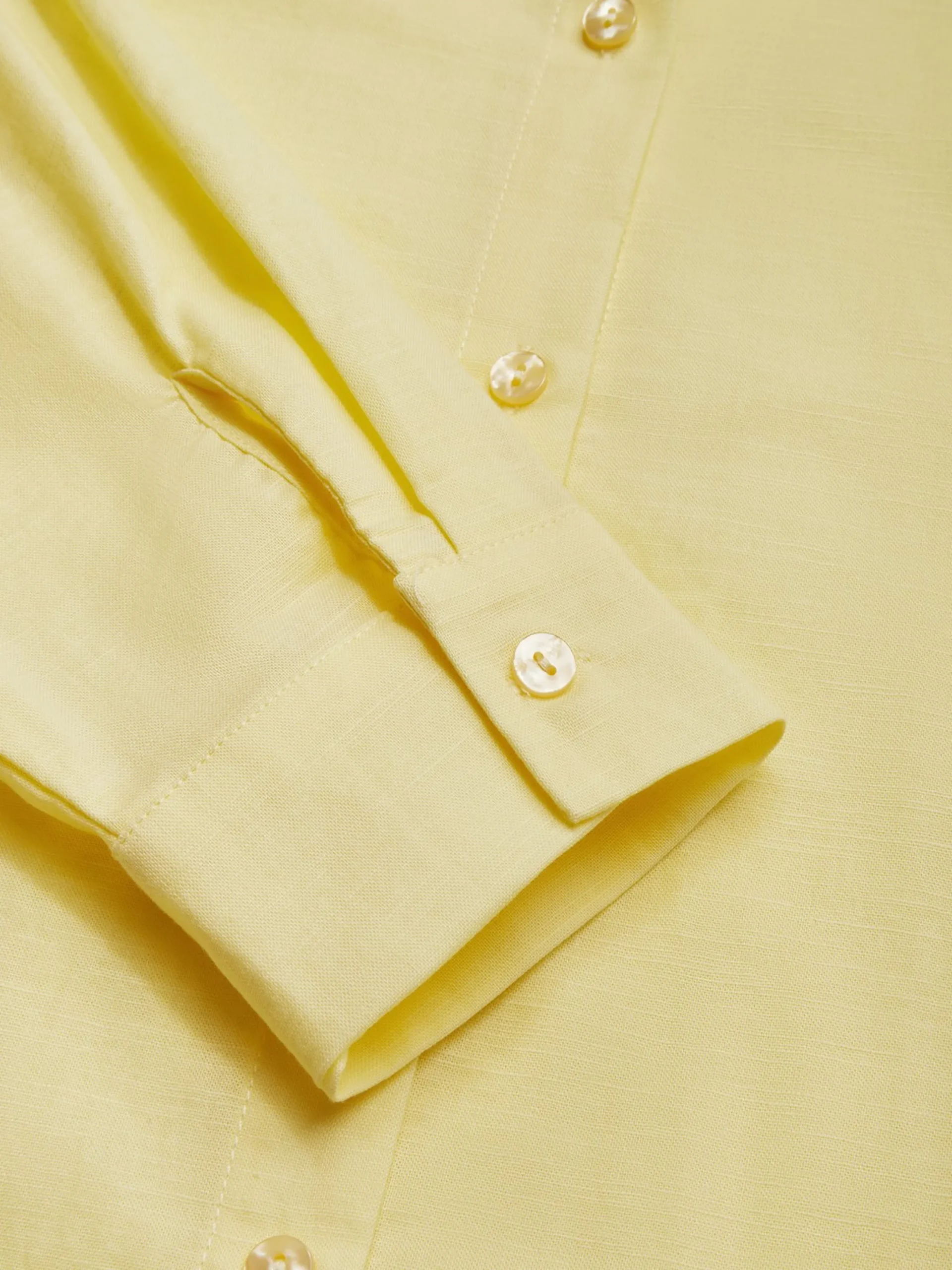 Cotton And Linen Casual Plain Raglan Sleeves Shirt
