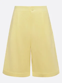 Cotton And Linen Casual Plain Straight Shorts