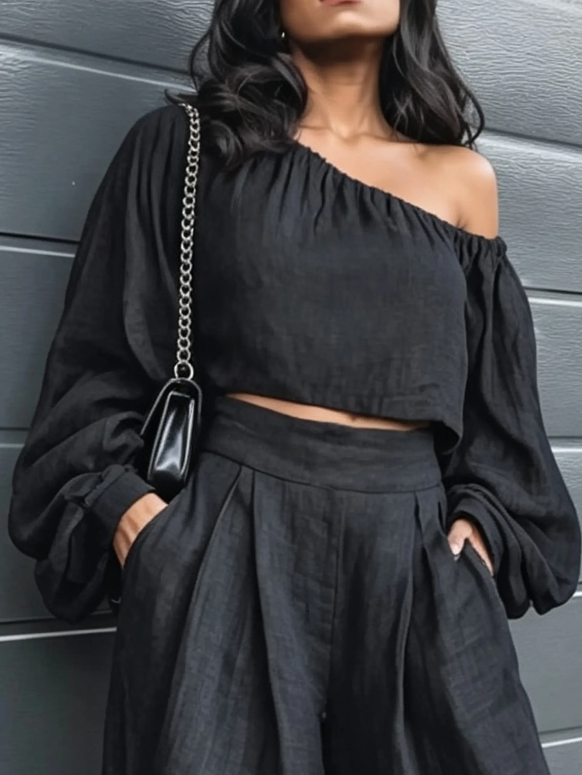 Cotton Casual Floral Gathered Off The Shoulder Blouse