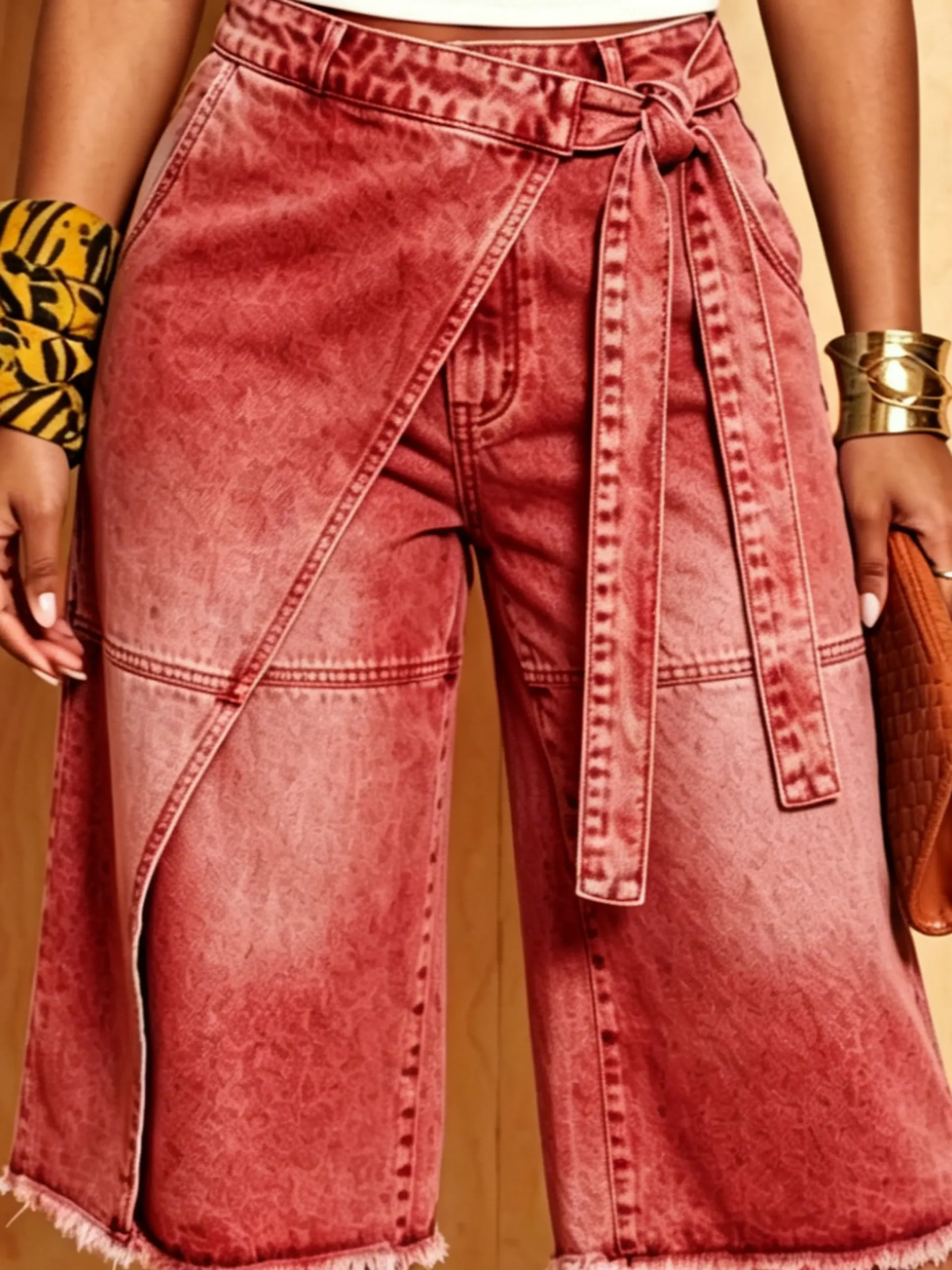 Denim Casual Solid Relaxed Jeans