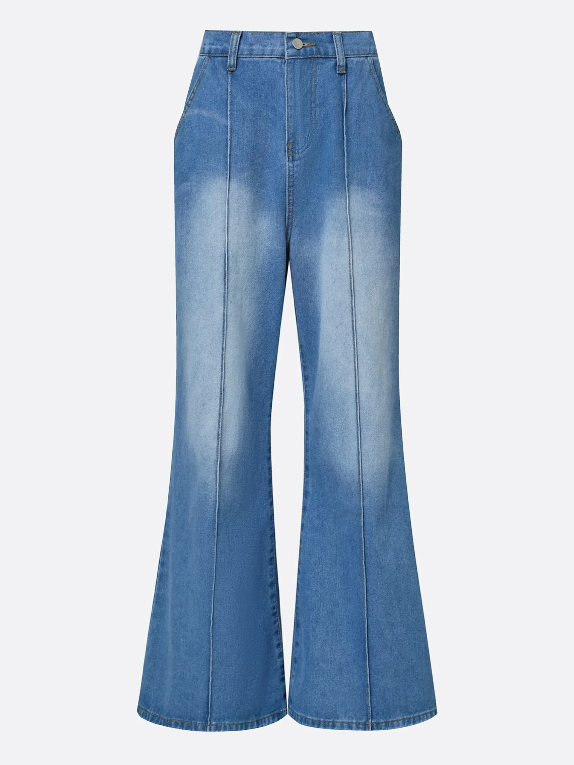 Distressing Loose Casual Plain Jeans