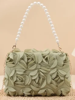 Elegant 3D Floral Clutch Bag