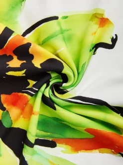 Elegant Floral Printing Crew Neck T-shirt