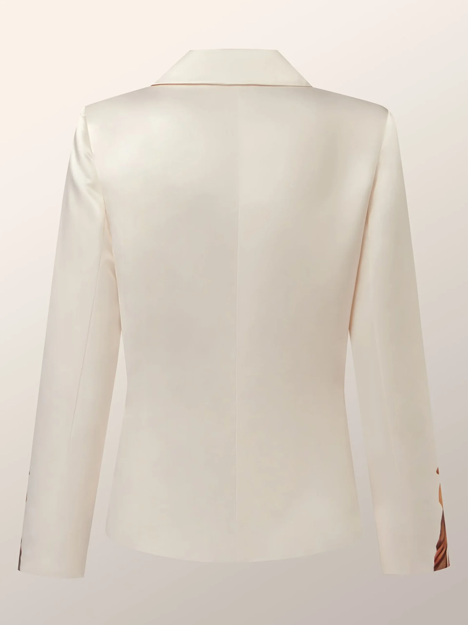 Elegant Luxury Satin Floral Statement Blazer