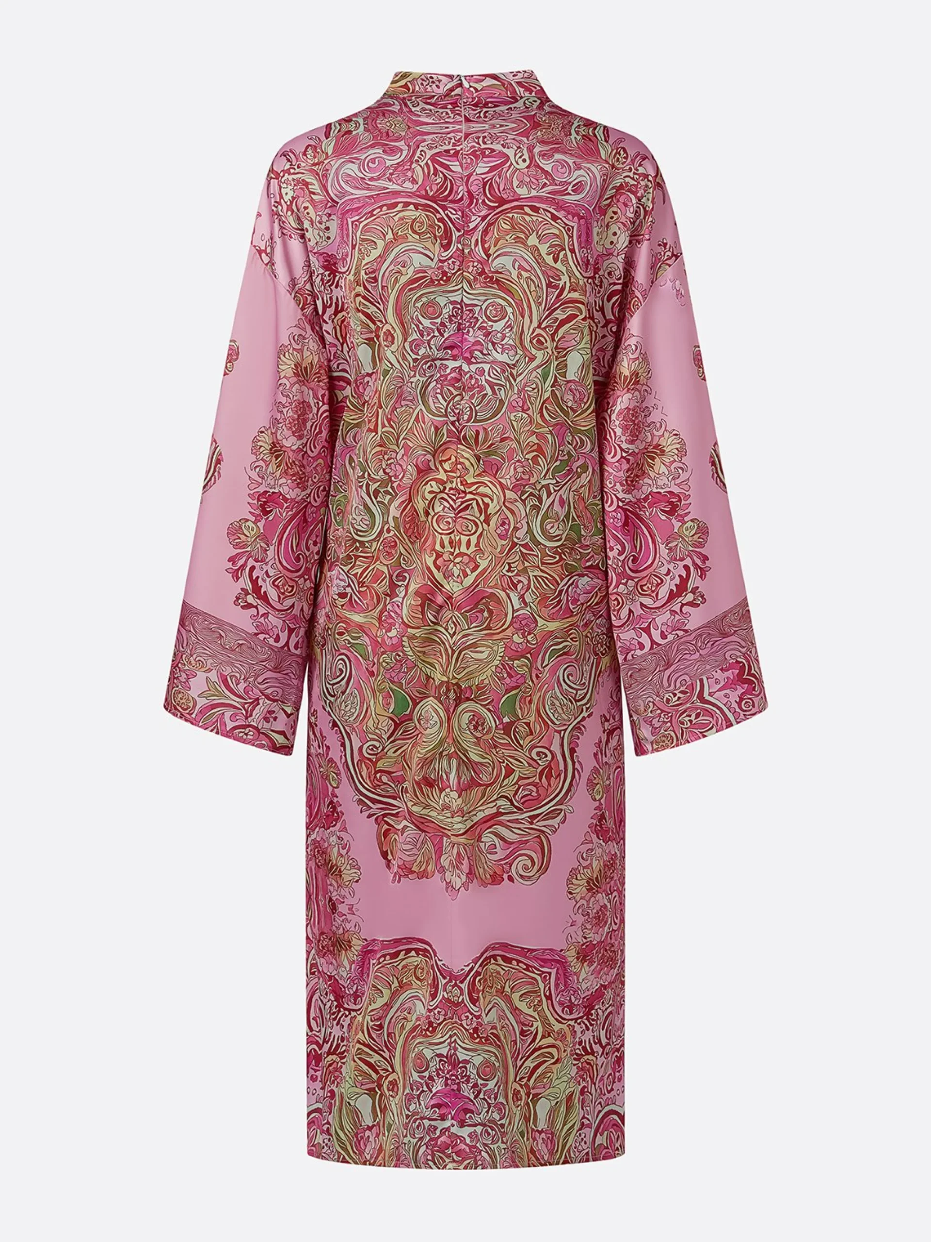 Elegant Paisley Print Relaxed Midi Dress