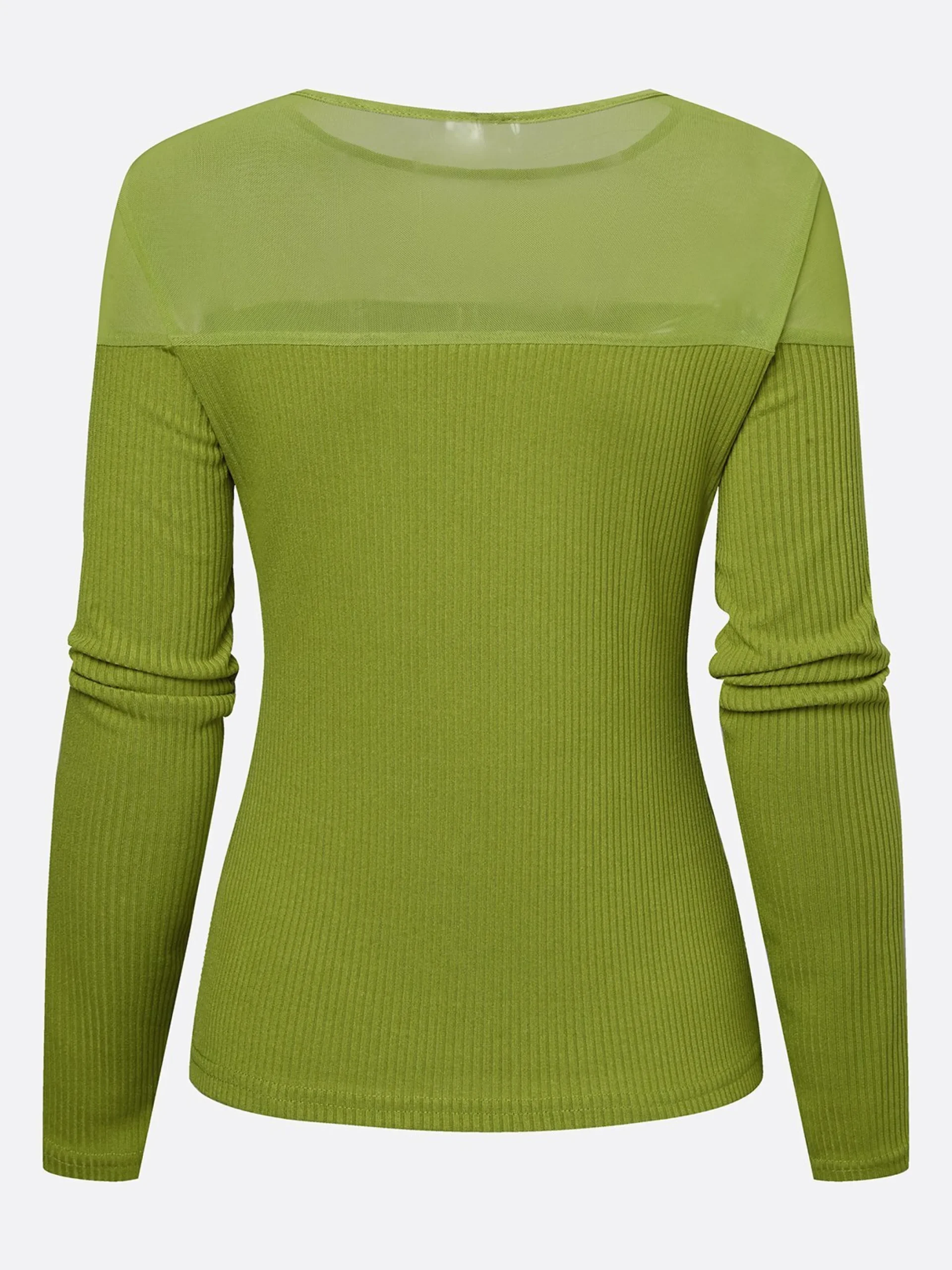 Elegant Plain Crew Neck Blouse