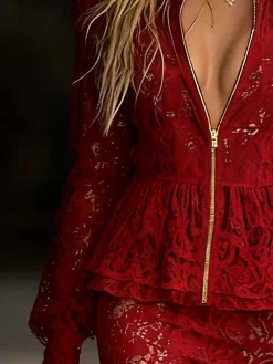 Elegant Plain Crew Neck Blouse