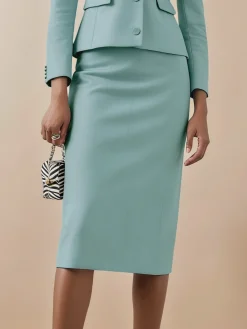 Elegant Plain Knee Length Skirt
