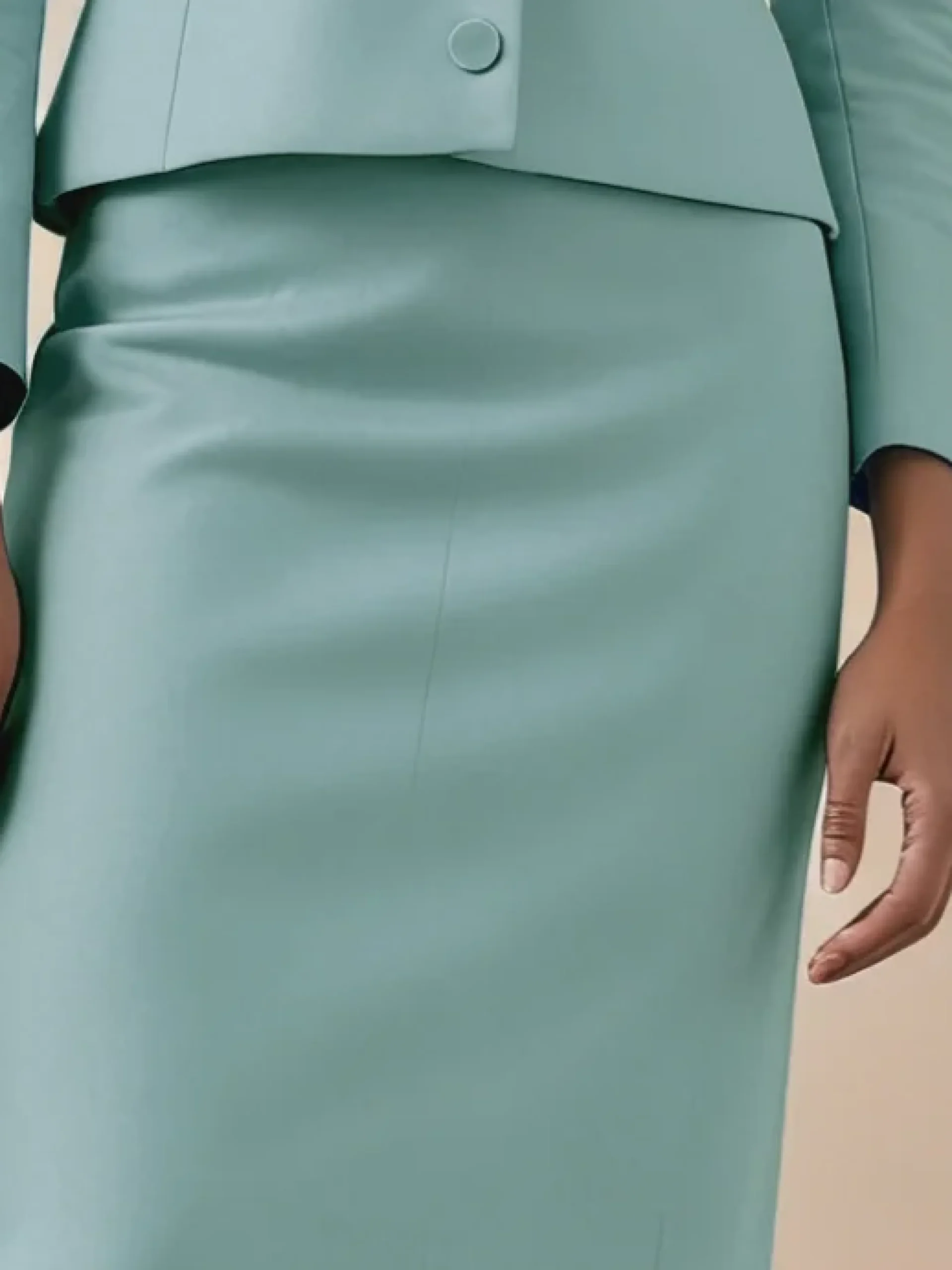 Elegant Plain Knee Length Skirt