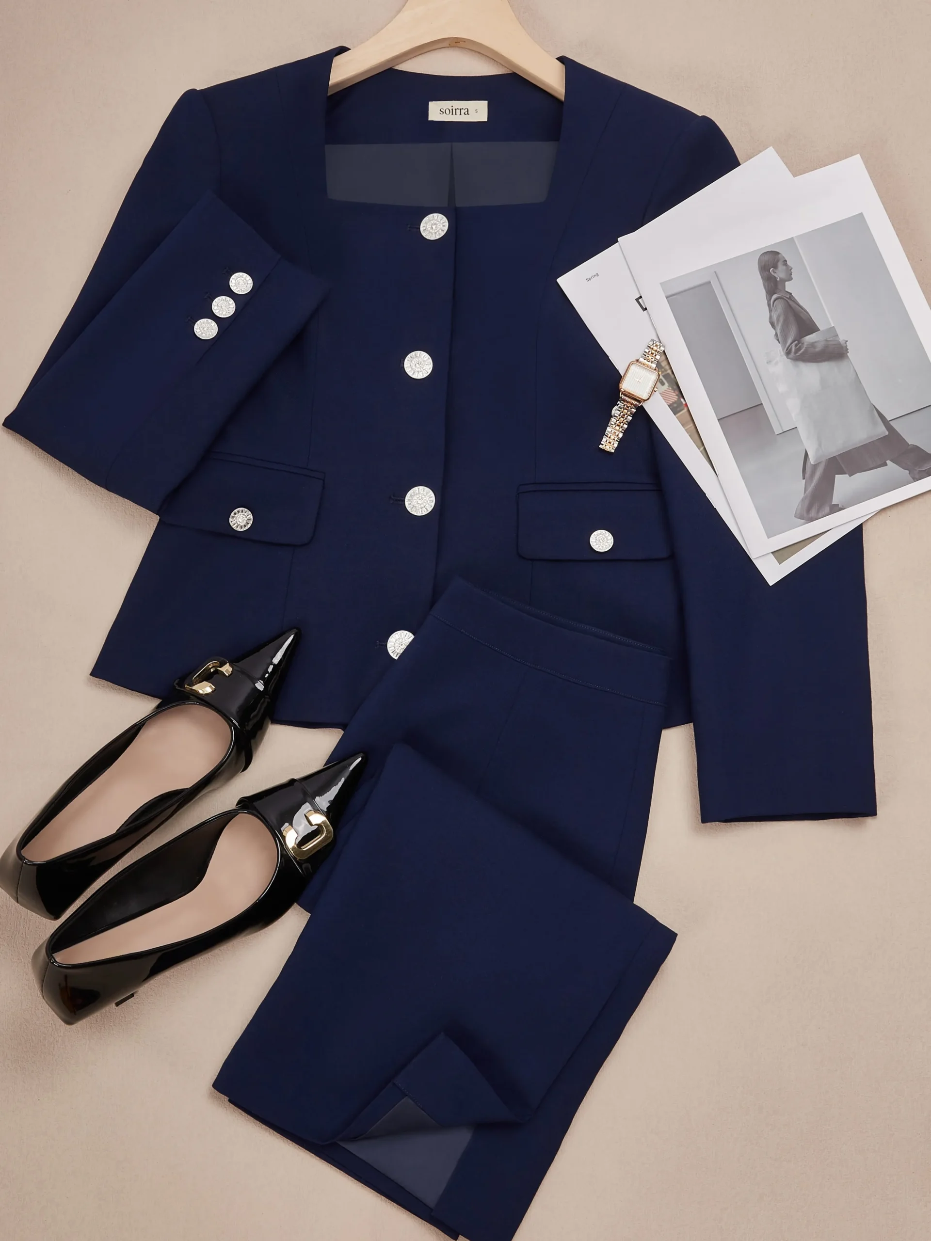 Elegant Plain Knee Length Skirt
