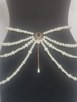Elegant Plain Pearl Belt