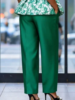 Elegant Plain Straight Pants