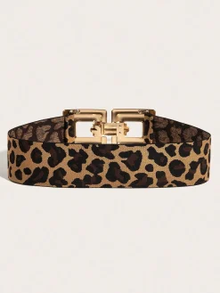 Geometric Hollow Out Metal Buckle Stretch Girdle