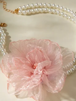 Handmade Beaded Flower Necklace