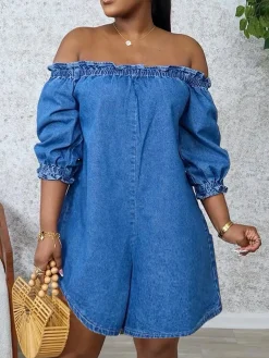 Loose Casual Denim Jumpsuit