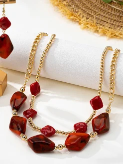 Marbled Resin Necklace
