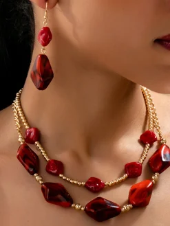 Marbled Resin Necklace