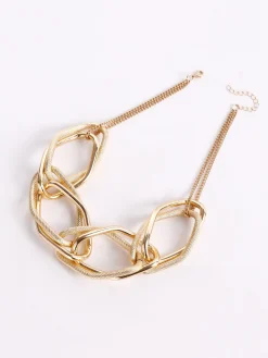 Personalized Geometric Winding Chain Necklaces