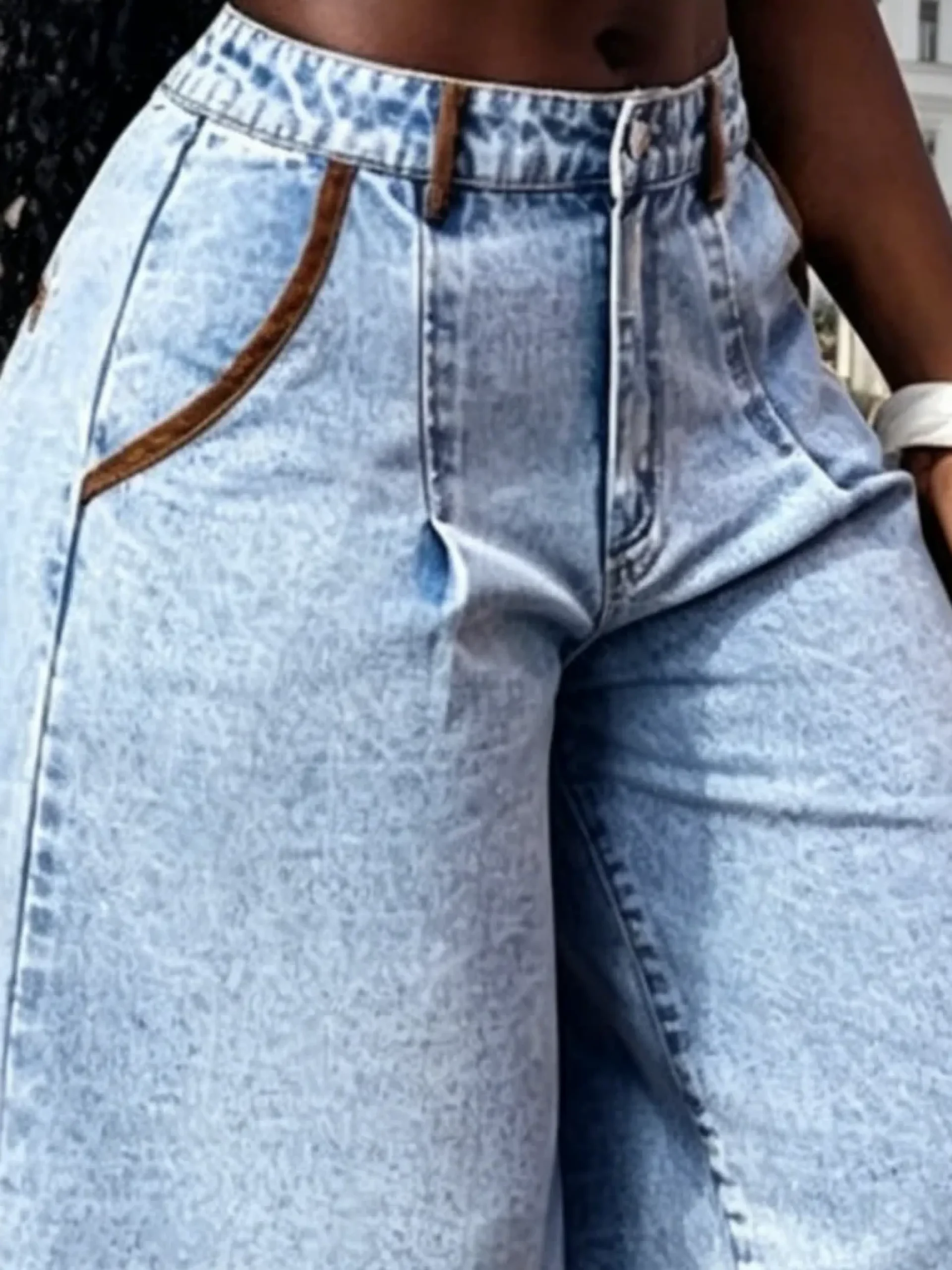 Plain Casual Denim Shorts