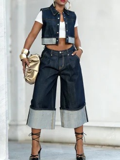 Plain Urban Loose Soft Tencel Denim Jeans