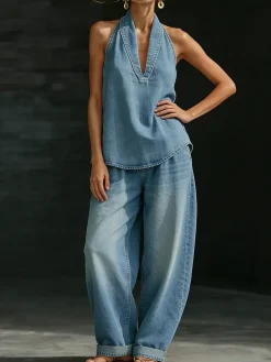 Plus Size Casual Loosen Denim Jeans