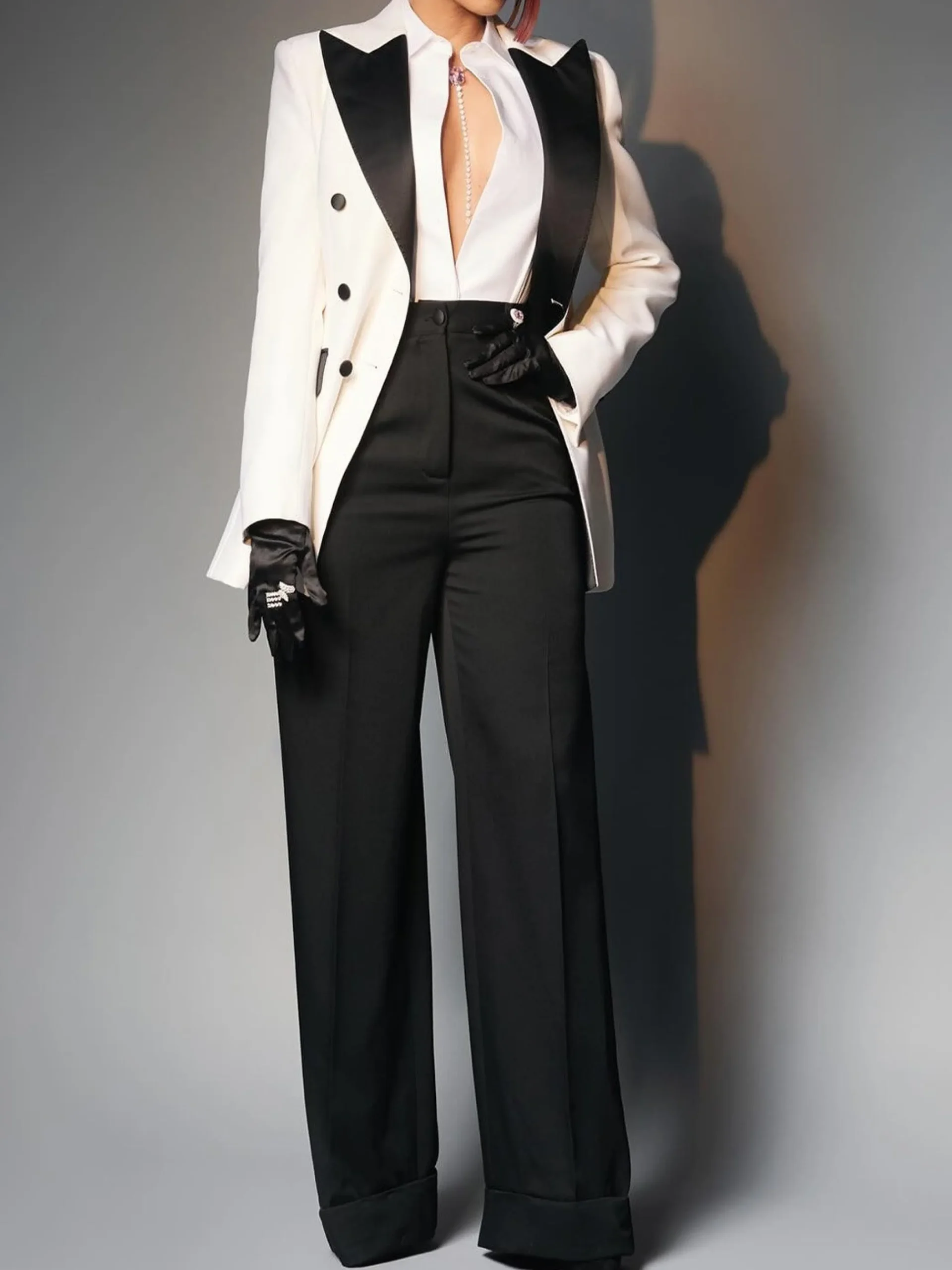 Pocket Urban Plain Tailored Pants
